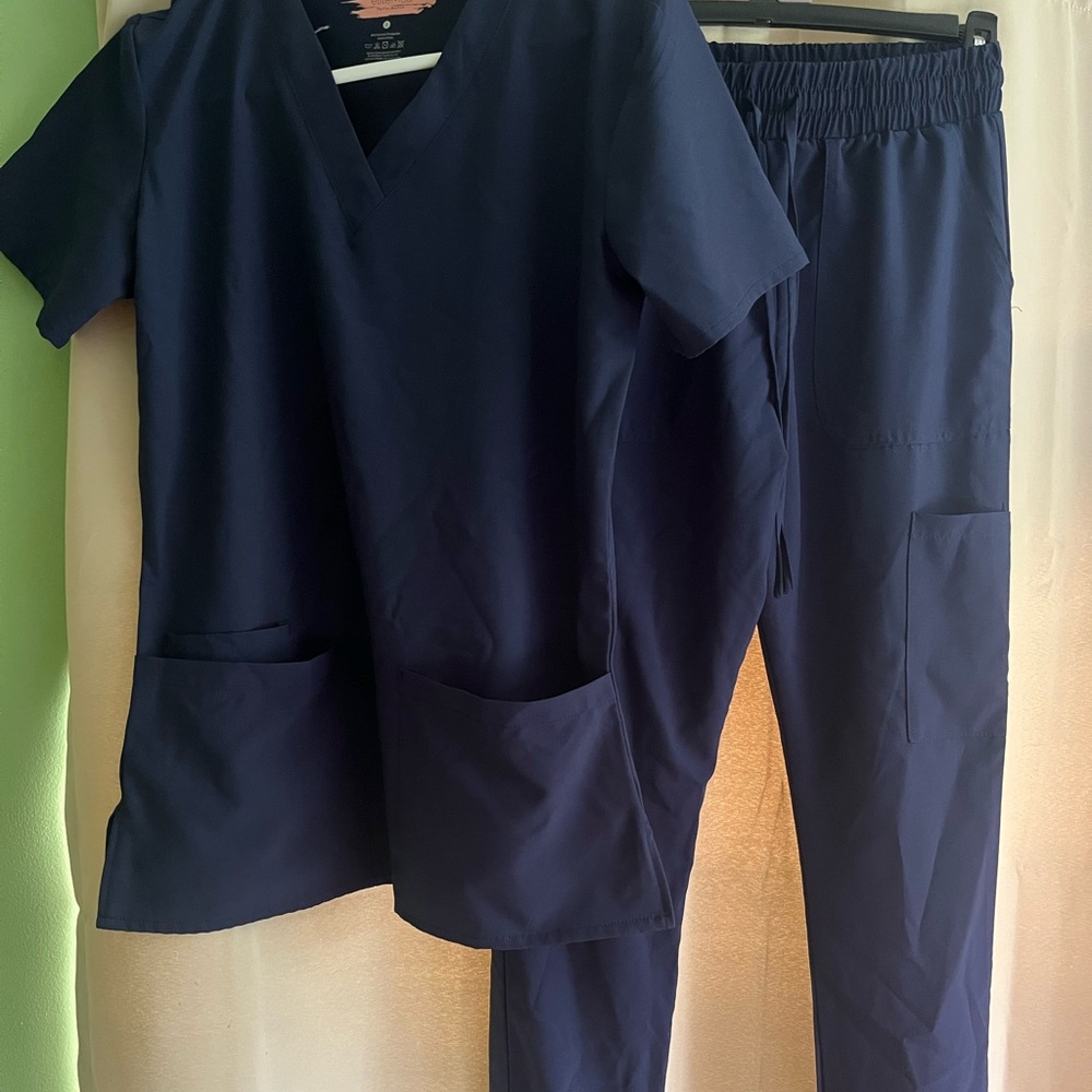 Navy Women's Scrub Set